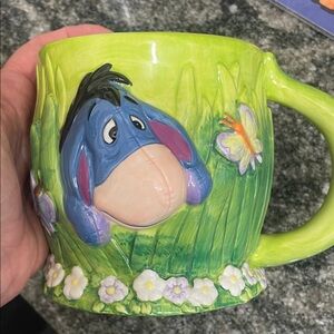 Disney Vibrant Green Eeyore Mug with Purple and Yellow Details